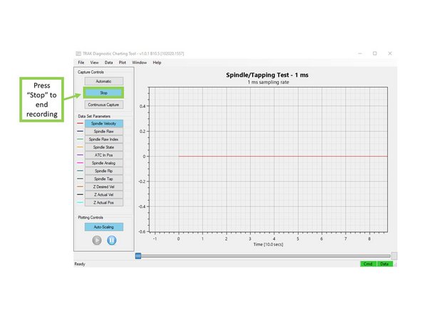 As the DCT records, the ProtoTRAK software will be very slow to respond, because the DCT will be capturing every millisecond. Have as little interaction between the two programs as possible.