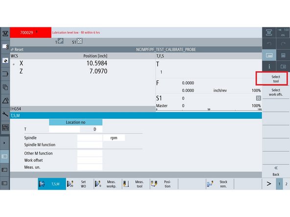 Move the tool away from the pin to clear space for turret rotation.