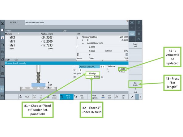 Jog the Z Axis down until the dial reads zero.