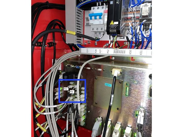You may need to chase the M3 threads in the electrical cabinet that mount the foot pedal connector as they may be contaminated with paint