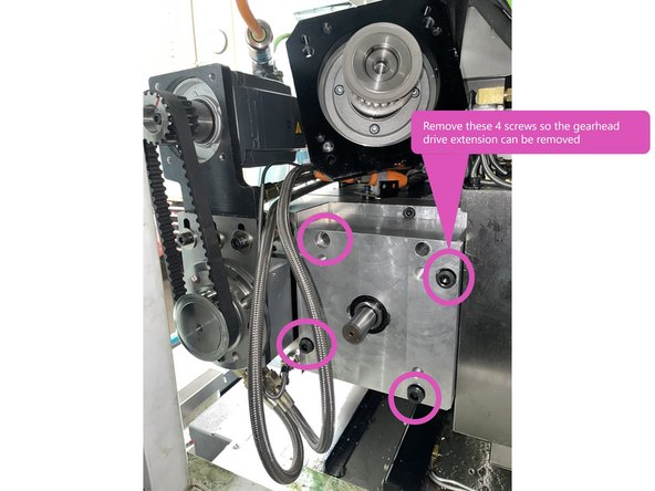 Caution the motor is heavy you may need another person hold the motor while you remove the screws