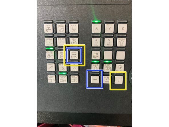 Like the case of the tool in the spindle, it is best to move the opposite direction the arm was moving when it faulted.