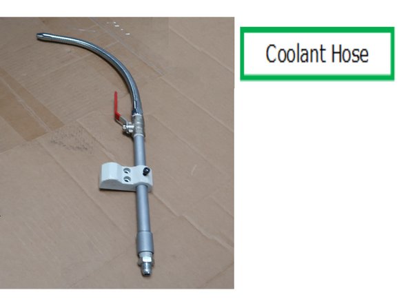 This is the coolant hose and valve that will be screwed to the rear of the saddle.