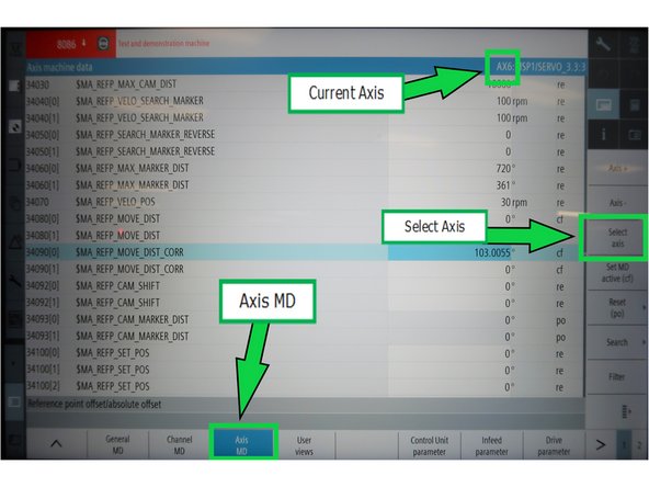 Set to Metric: Go to [Machine], verify if measurement is in [inch] or [mm] at the position.