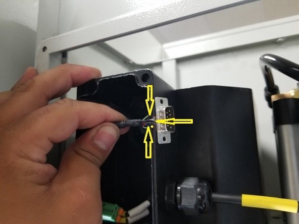 Before removing the plug, observe the orientation of it. There is a wire (ground) soldered in the middle of one outside edge. This wire must face towards the outside.