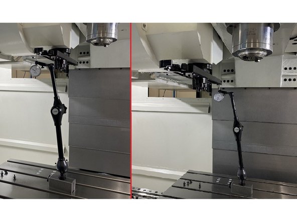 To level the ATC arm power up the machine and position the Z axis at its maximum Z up travel.