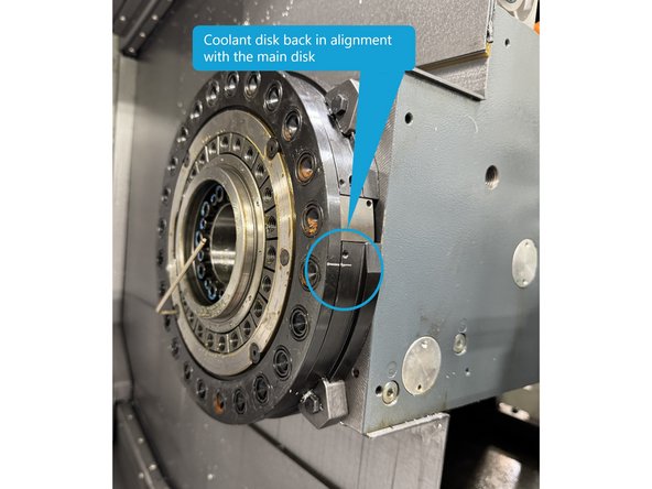 Caution: The Turret Disk is Heavy do not try to remove without a lifting device of some kind.