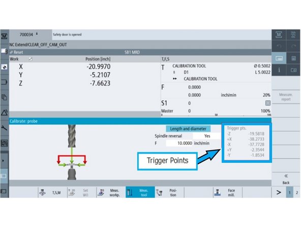 When the [Calibrate: probe] window appears, press [CYCLE START].