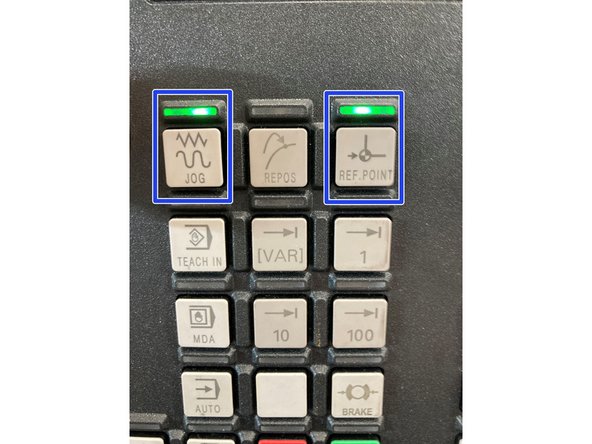 Pressing [Reset] key will take the machine out of spindle service mode.