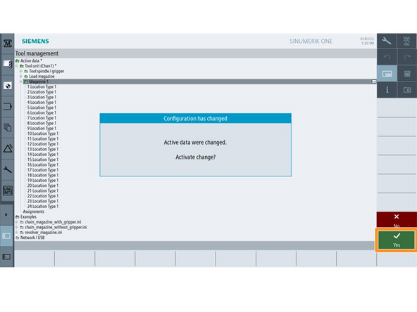 To update the tool table: