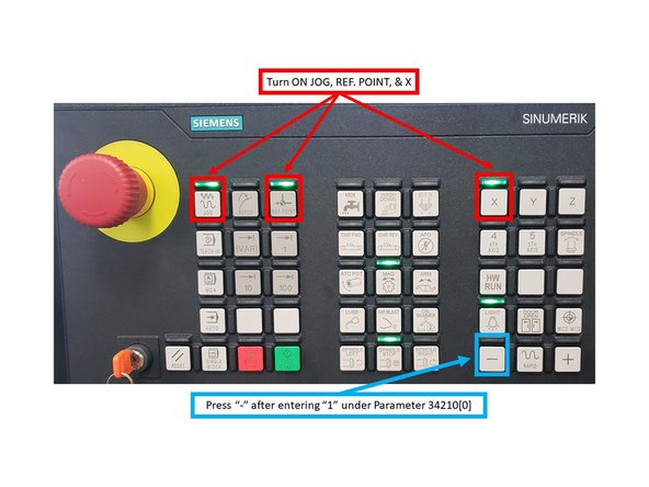 Go to [Setup]→ [Mach. data] → [Axis MD] → [Select Axis] →[AX1:MX1]