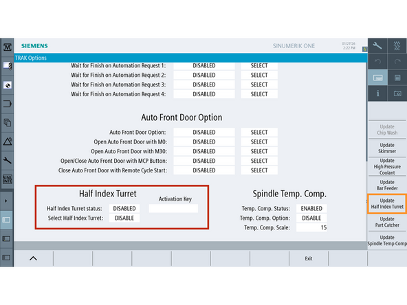 Go to [Setup] → [TRAKmt Options]