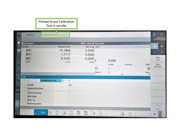 In the [Tool selection] window, select the Calibration Tool, then press [OK].