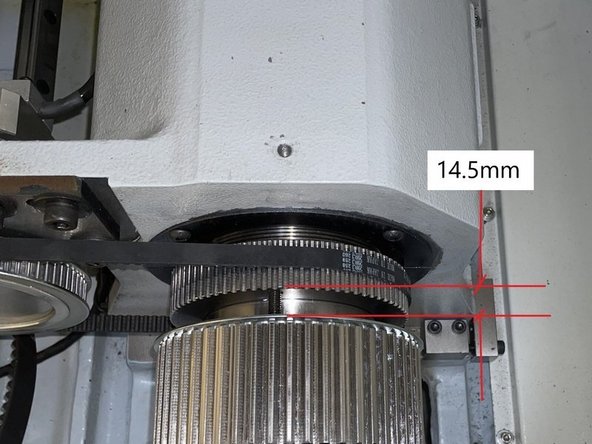 If you are not adding the high speed option adjust the existing pulley to 14.5mm between it and the encoder pulley and follow steps below.
