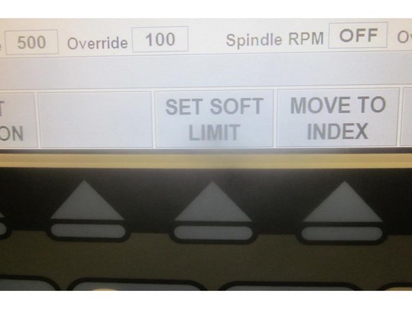 Caution: Remove all tooling or fixtures from the table and spindle before setting soft limits.
