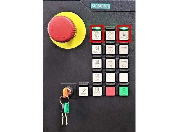 Close the machine door.