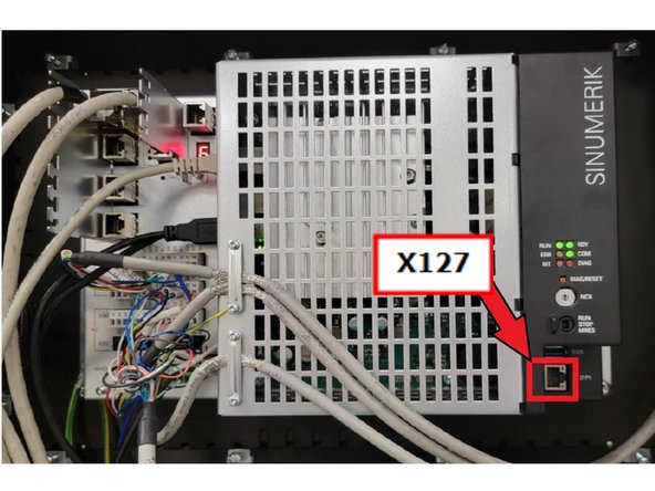 Open the back cover of the Siemens control.