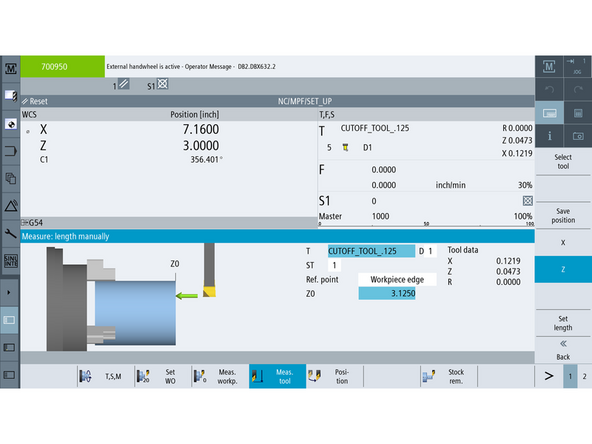 In the Z0 input field, enter the total offset: