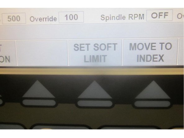 Caution: Remove all tooling from the table and the spindle before setting soft limits.