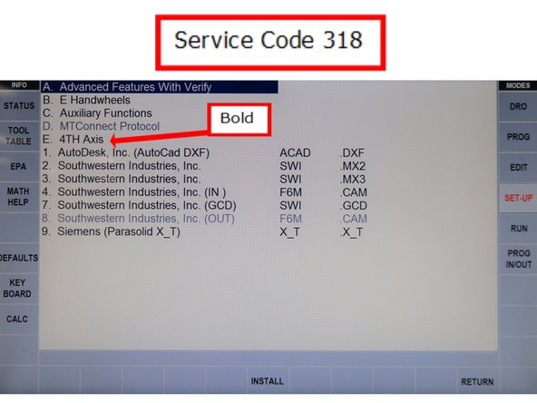 Make sure that the machine’s Option Key has been programmed for this option by checking it with Service Code 318.