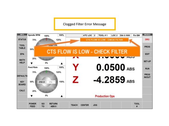 The Filter Clog Sensor is mounted to the filter body. The Coolant Pressure Sensor is installed on a pipe tee that is connected to the right side of the filter assembly. See first image on the left for the location of the two sensors and the filter.