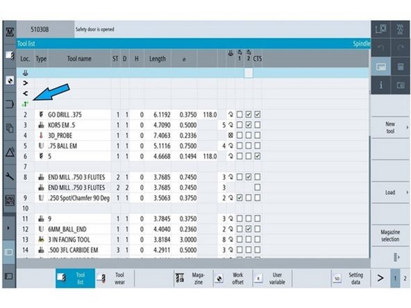 To reference the ATC magazine press both the JOG and REF. POINT buttons on the MCP.