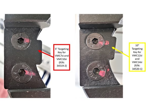 Each ATC arm has targeting keys on the tool fingers on both sides of the arm.
