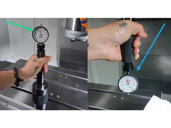 Clean the spindle taper to ensure it’s free of coolant and debris. Photo 1