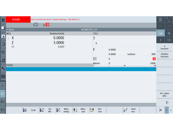 Switch to [Act. Values MCS] on right