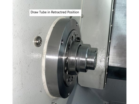 The adapter may be installed into the collet chuck when not in use to prevent it from getting lost, if so remove it from Collet Chuck before installing to draw tube.