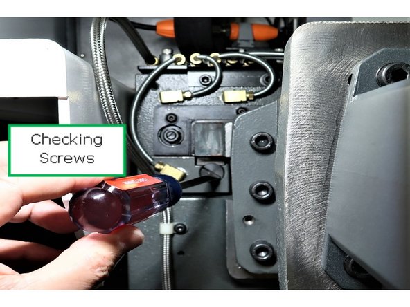 Repeat the movement and retightening cycle at least twice to remove any remaining gap.