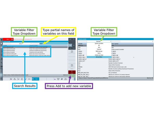 The "Choose Variable" window appears.
