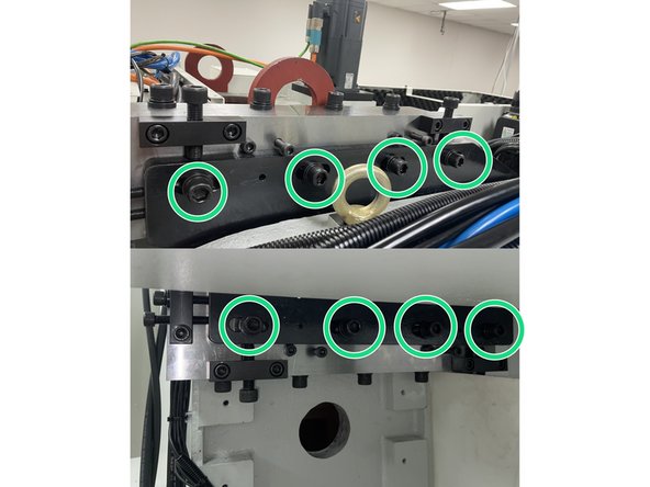 Set up a plunger indicator and large mag base to measure the ends of the ATC arm. Zero the indicator at one end of the ATC arm and then move in the X Axis  off of the arm and then in the Y Axis to the other end of the ATC arm and back onto the arm in the X. Record the measurement.