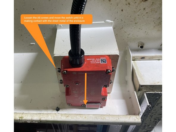 Now that the door open and closed positions have been set you should verify that the door locks when it is closed.