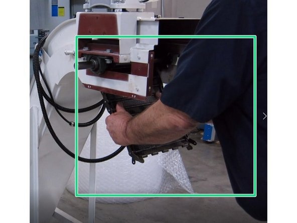 It is a good idea to put some pig mat or something similar on the floor to catch the coolant and chips that may come out with the belt.