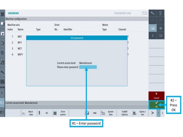 Set Manufacture Password.