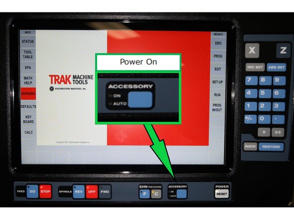 Use the Accessory button on the controller to start the pump.