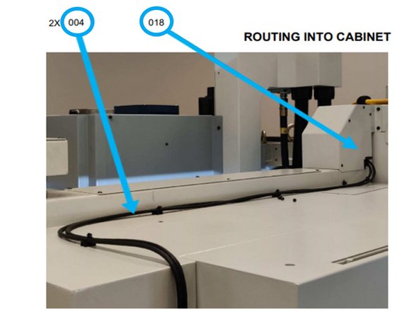 Use Zip Ties across the top to hold wires in place and trim the tails.  The EHW option kit for TMCs 7 or 10 will provide a replacement panel for part number 18 shown with an opening to route the wires.