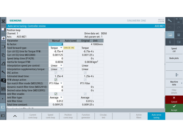 After the 4 steps are completed, the controller review screen appears.