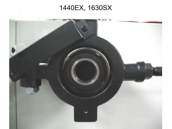 Disengage the collet closer and position the handle parallel to the head stock. Looking from the rear of the spindle, adjust the pivot screws such that the bearing body is concentric with the arbor. Do not over tighten the pivot screws.