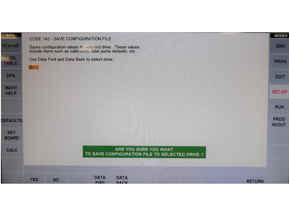 Update the ProtoTRAK software to Version 2.4.0 or later.