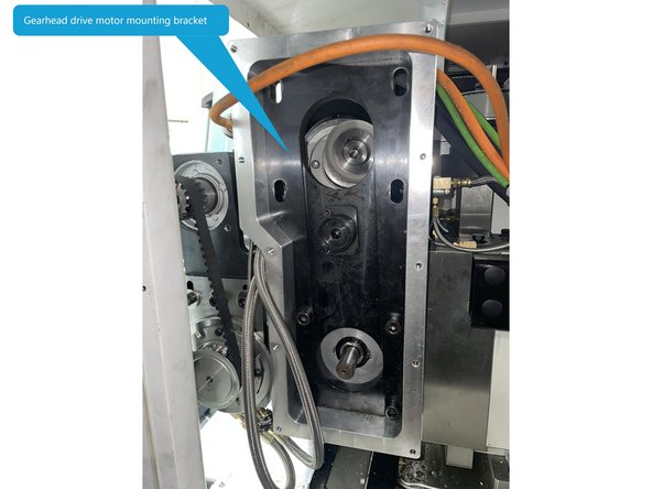 Reinstall the gearhead drive motor mounting bracket.