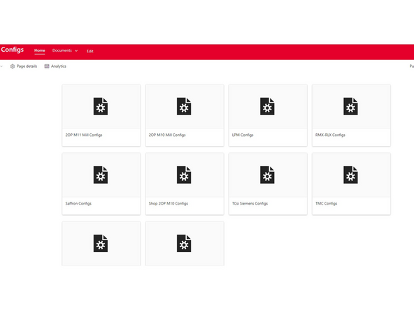Upload both archives from before and after tuning to the Sharepoint Configs Page. Machines are sorted by type and serial number.