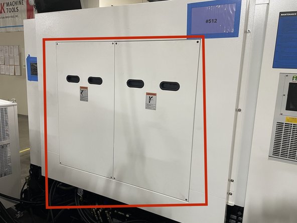 Once all of the Main Spindle, Sub Spindle, and Turret alignments have been completed you can reinstall all of the outer covers back onto the machine. See Photos 1 thru 3.