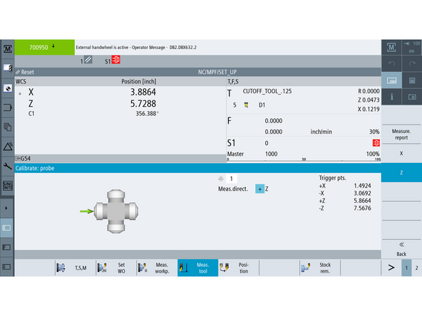 Press [Z] to begin Z- calibration.