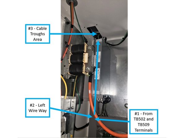 Connect the Red wire (24VDC) to TB502-2.