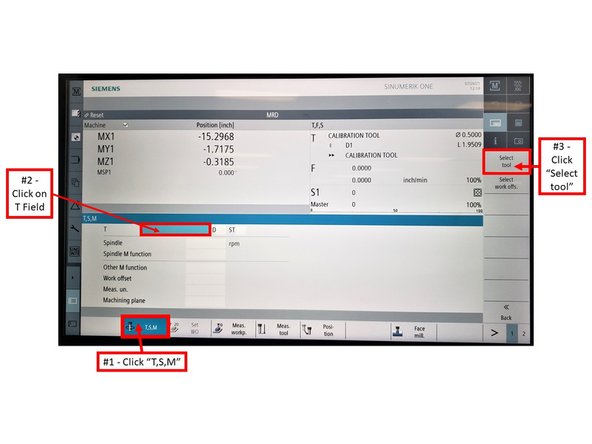 Press [T,S,M], then tap the [T] field.