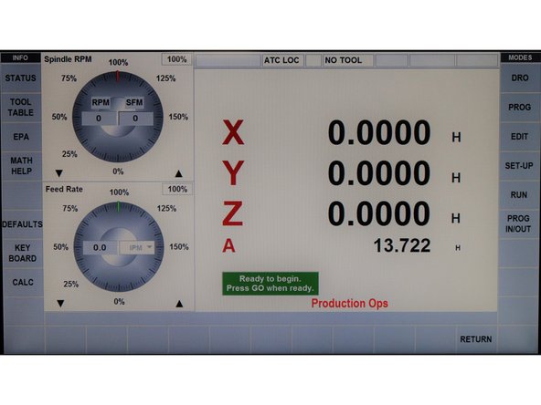Once the SET HOME screen appears, press GO as instructed.