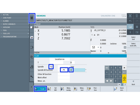 To confirm, manually change the position of S2 by going to [Machine]-&gt;[T,S,M]-&gt;[S2]-&gt;[Orient]-&gt;[90]-&gt;[Cycle Start]. This should move the S2 to 90 degrees from 0 position.