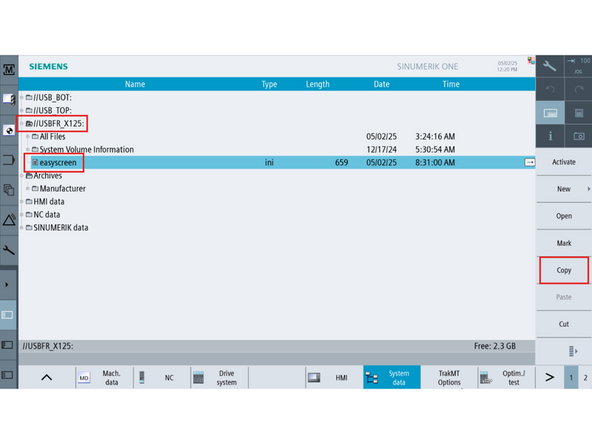 Navigate to: [Setup] → [System Data]